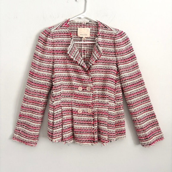 Rebecca Taylor Optic Tweed Sheath Dress & Jacket Outfit Set Candy Apple Red Sz 2 - Picture 10 of 15